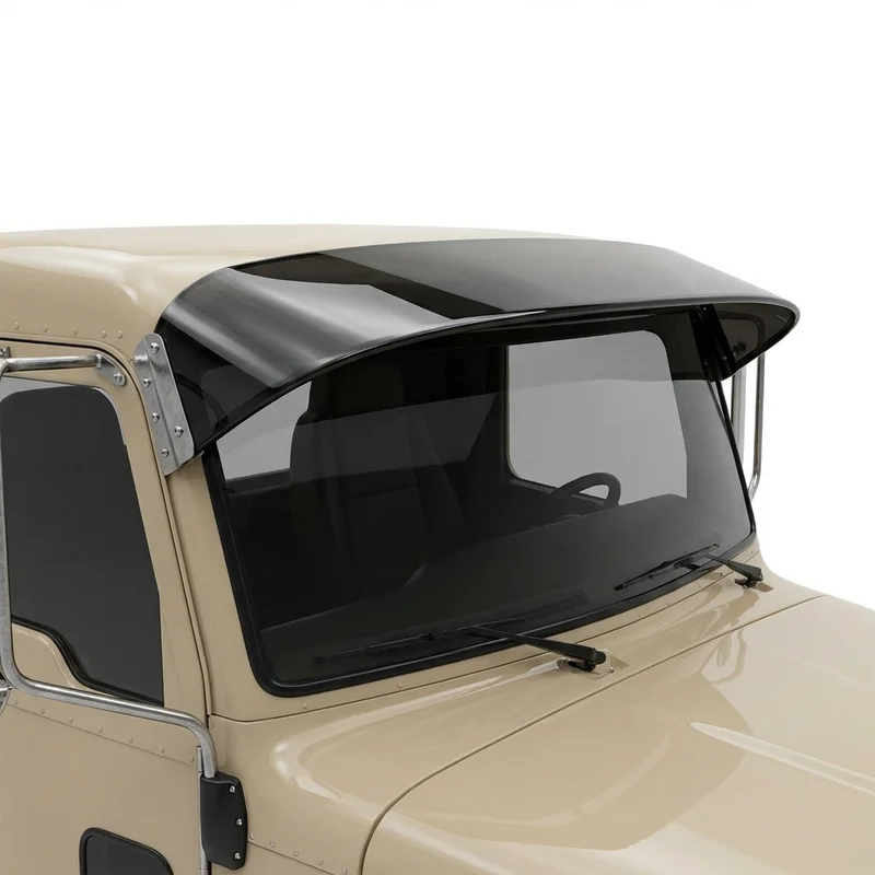 Tinted Acrylic Windscreen Sunvisor for Peterbilt 348 (2010 - 2022) - 1