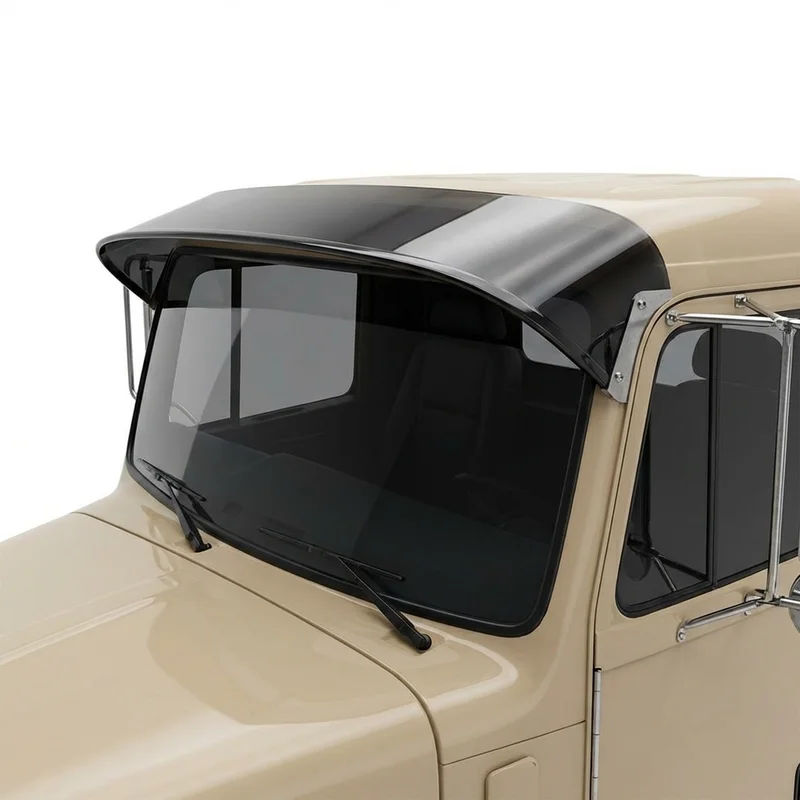 Tinted Acrylic Windscreen Sunvisor for Peterbilt 357 (1987 - 2008) - 1
