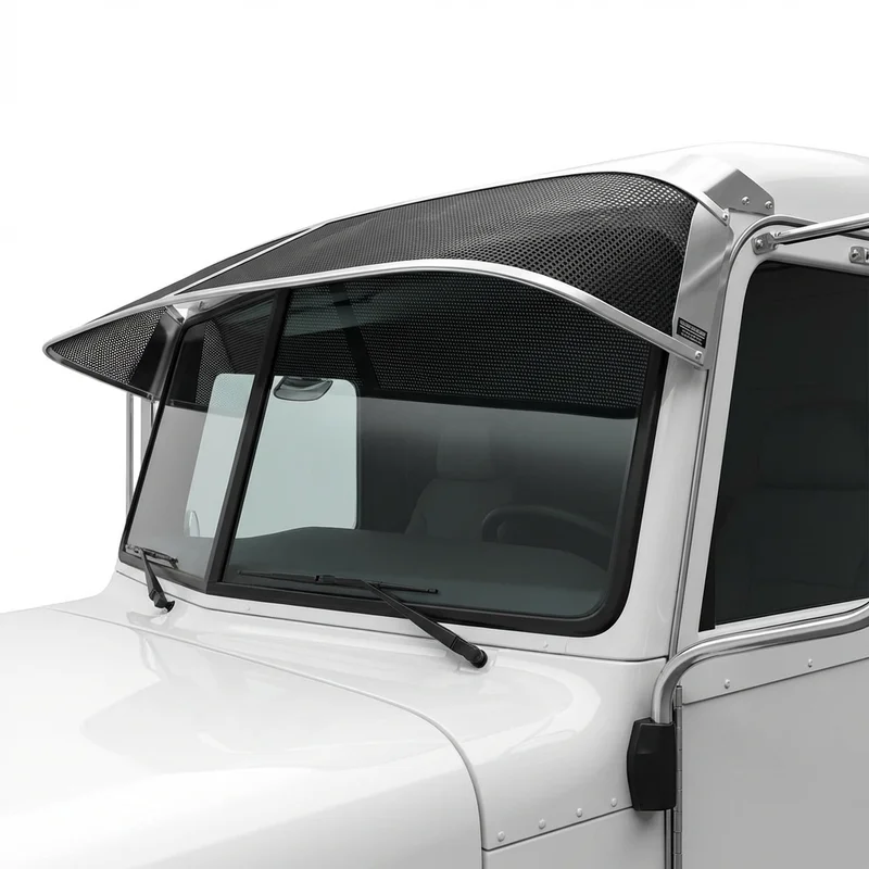 Premium Mesh Windscreen Sunvisor for Peterbilt 372 (1989 - 1997) - 1