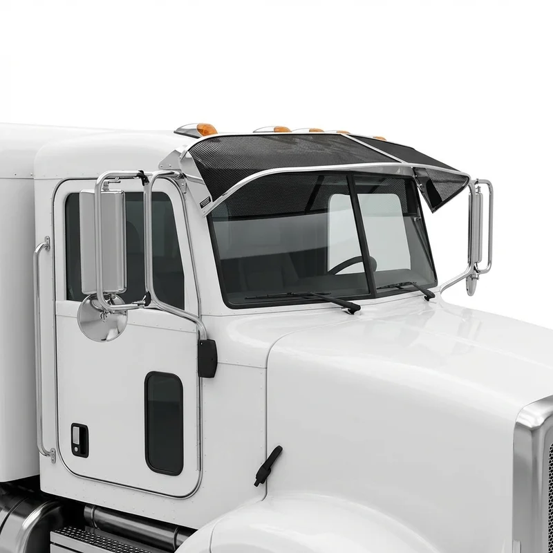Premium Mesh Windscreen Sunvisor for Peterbilt 377 (1987 - 2001) - 1