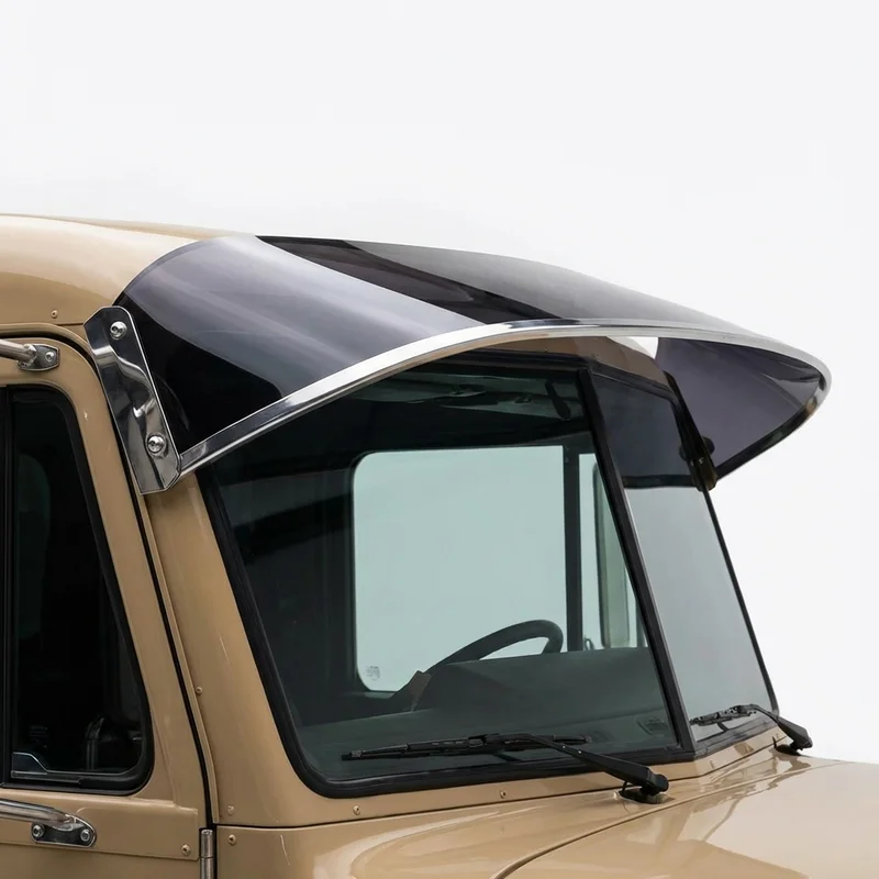 Tinted Acrylic Windscreen Sunvisor for Peterbilt 378 (1988 - 2007) - 1