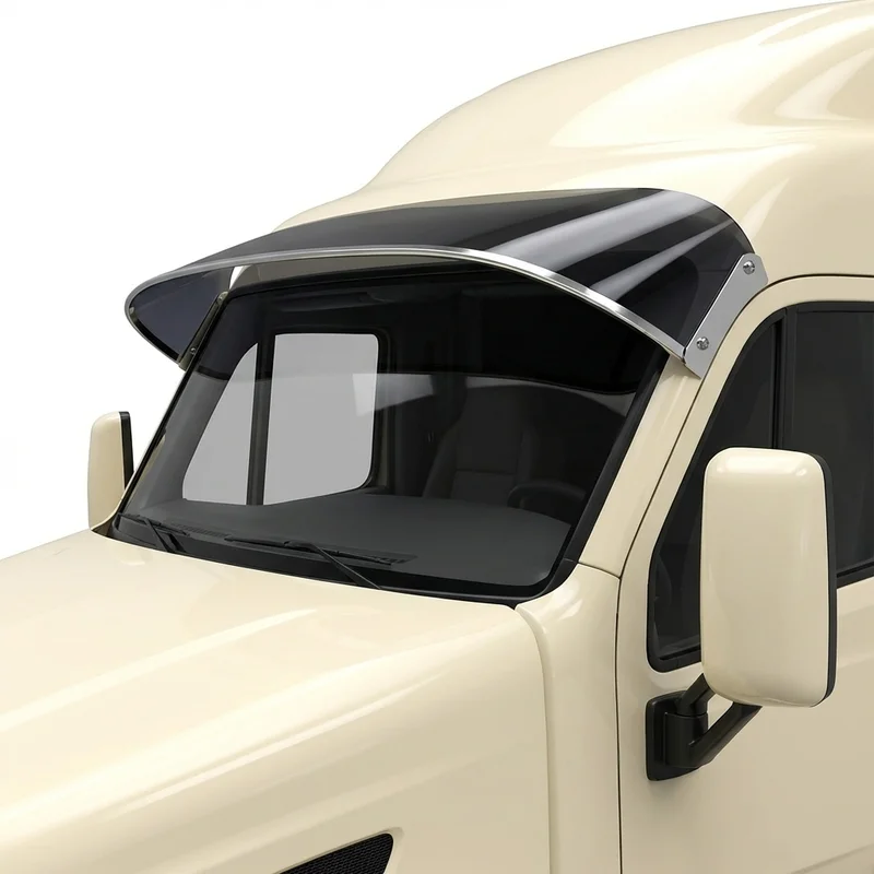 Tinted Acrylic Windscreen Sunvisor for Peterbilt 387 (2000 - 2011) - 1