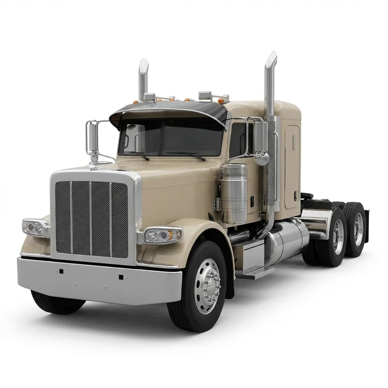 Tinted Acrylic Windscreen Sunvisor for Peterbilt 388 (2008 - 2015) - 1