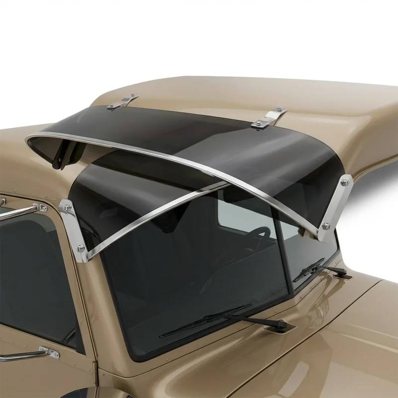 Tinted Acrylic Windscreen Sunvisor for Peterbilt 397 (1987 - 2009) - 1