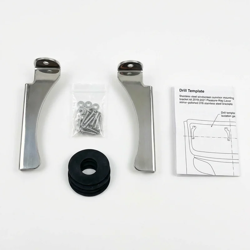 Stainless Steel Mounting Bracket Kit for Pleasure-Way Lexor (2019 - 2021) - 1
