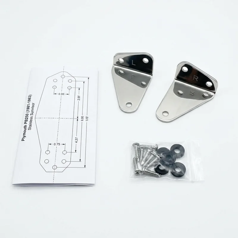 Stainless Steel Mounting Bracket Kit for Plymouth PB250 (1981 - 1983) - 1