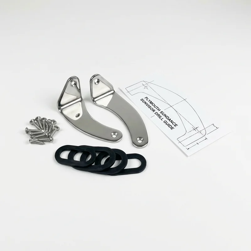 Stainless Steel Mounting Bracket Kit for Plymouth Sundance (1987 - 1994) - 1