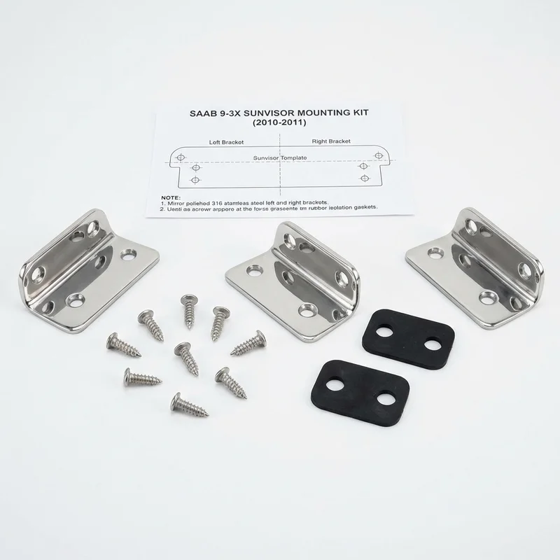 Stainless Steel Mounting Bracket Kit for Saab 9-3X (2010 - 2011) - 1