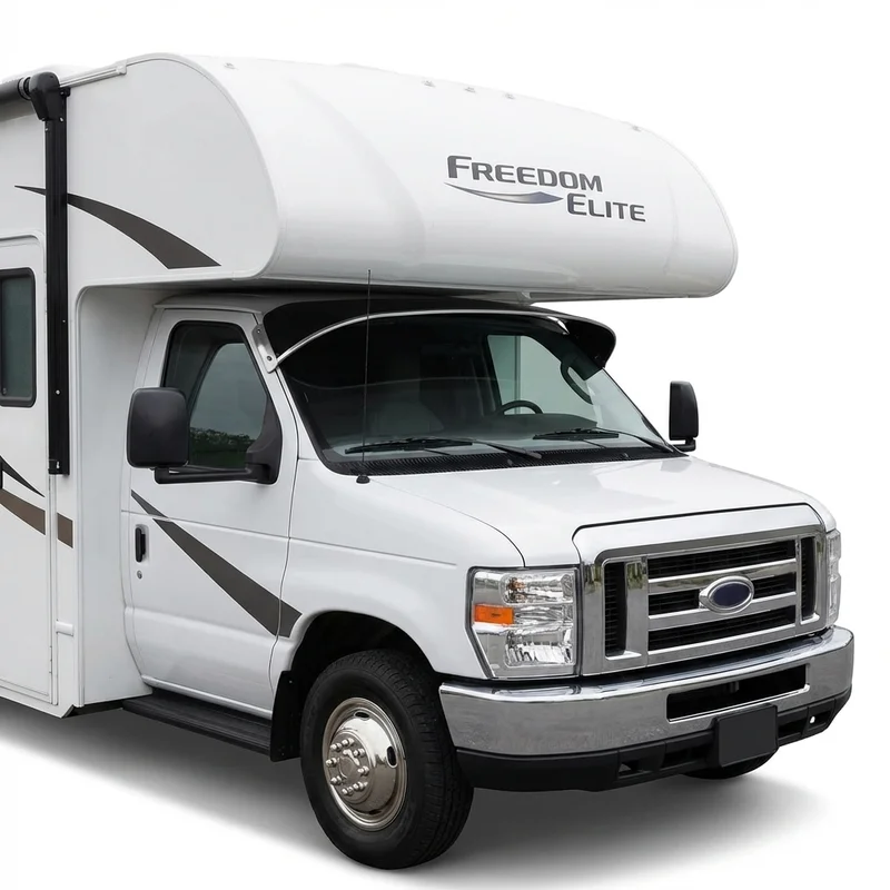 Tinted Acrylic Windscreen Sunvisor for Thor Motor Coach Freedom Elite (2019 - 2023) - 1