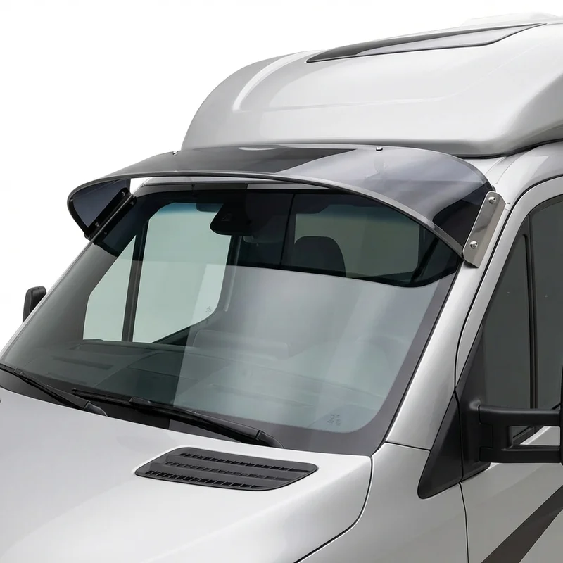Tinted Acrylic Windscreen Sunvisor for Thor Motor Coach Quantum LC (2021 - 2023) - 1