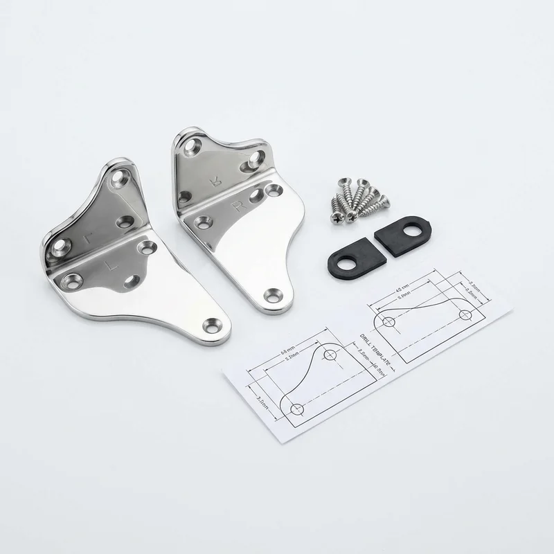 Stainless Steel Mounting Bracket Kit for Toyota Hilux (2004 - 2022) - 1