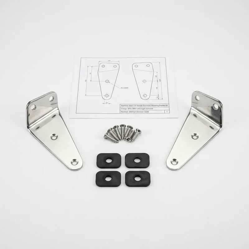 Stainless Steel Mounting Bracket Kit for Volkswagen Scirocco (1975 - 1989) - 1