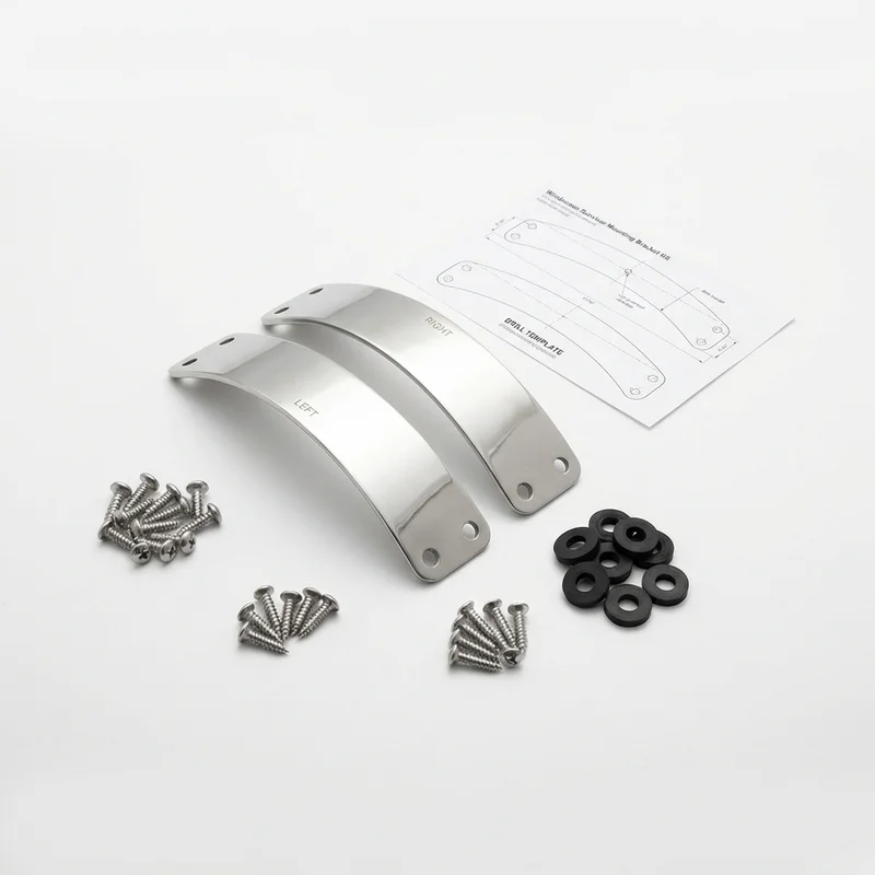 Stainless Steel Mounting Bracket Kit for Western Star 4800SB (2012 - 2020) - 1